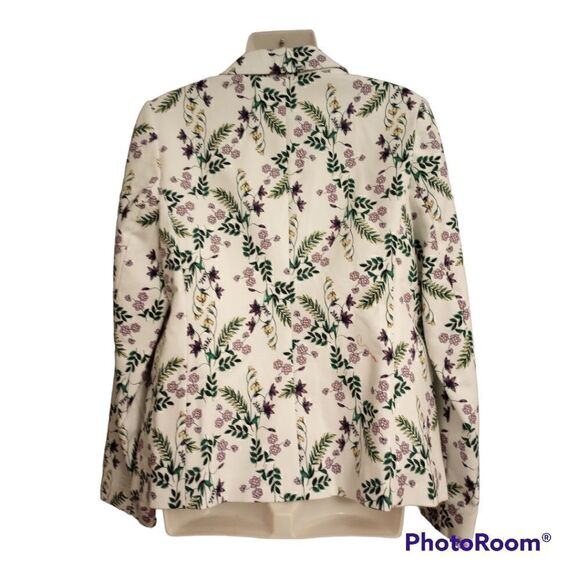 Liz Claiborne white blazer with floral print - Picture 3 of 10